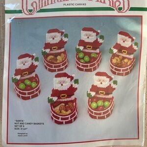 Bucilla Santa Baskets Christmas Plastic Canvas Kit